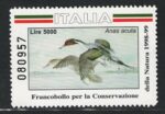 1998-99 Italia, Anatra , Anas Acuta, Lire 5.000 Alto Valore, MNH**