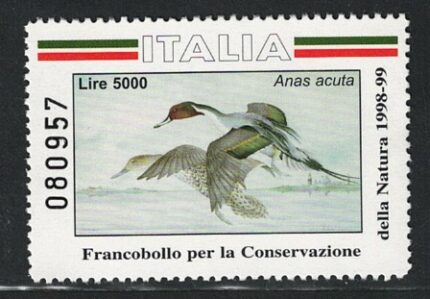 1998-99 Italia, Anatra , Anas Acuta, Lire 5.000 Alto Valore, MNH**