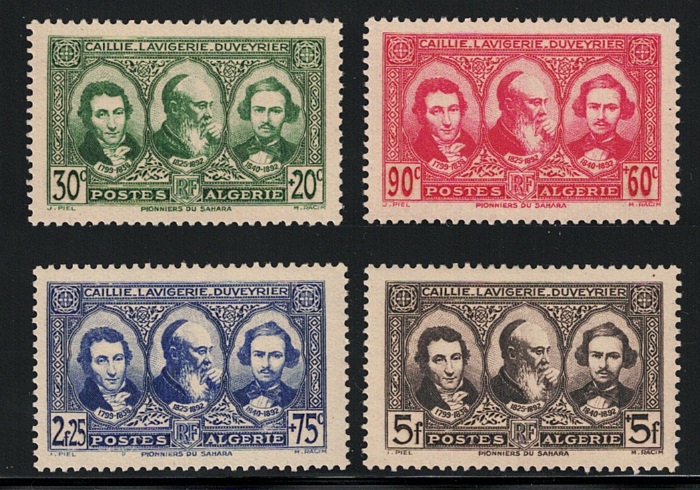 149-52 1939 ALGERIA, Pionieri del Sahara, # 149/52, 4 valori, MNH** - immagine 1