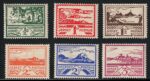 1943 Jersey, Vedute dell'Isola, Carta grigia, # 3A/8A, MNH**