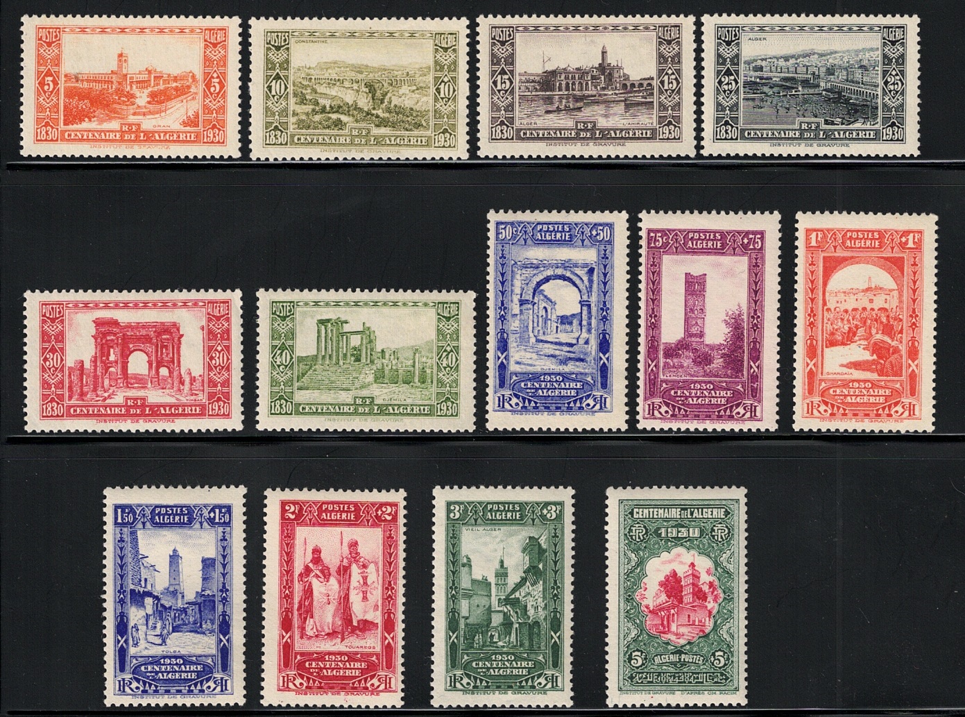 87-99 1930 ALGERIA, Centenario Algeria Francese, # 87/99, MNH** - immagine 1