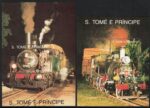 1991 S. Tomé e Principe, Yvert Foglietti # 100/01, Ferrovie, MNH**