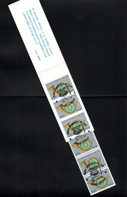 1989 Italia, Repubblica, Libretto Centenario Poste e Telegrafi, L 12 Usato