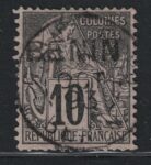 1892 Benin, 10 cent nero e lilla  # 5, Usato