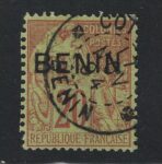 1892 Benin, 20 cent bistro verde  # 7, Usato