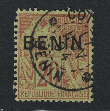 1892 Benin, 20 cent bistro verde  # 7, Usato
