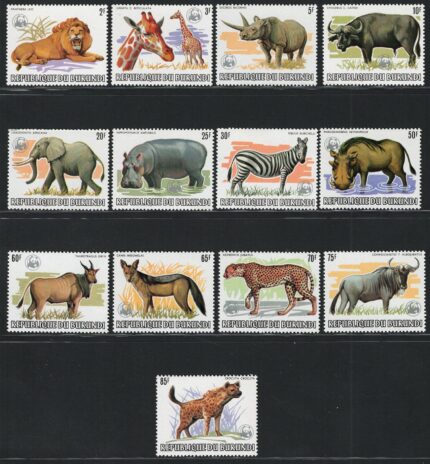 1983 Burundi, Yvert e Tellier n. 864/76 - Animali WWF - MNH**
