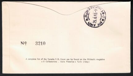 1963 Vaticano, Sede Vacante, Busta Venetia Club, Raccomandata timbro di arrivo