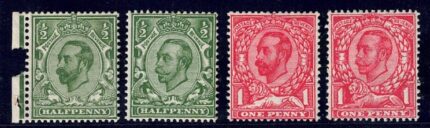 1913 Gran Bretagna, Effige Re Giorgio V, # 133/36 filigrana Royal Chipper, MNH**