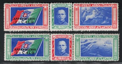 1933 Italia, Regno, Posta Aerea, # 51E/52E , Trittici Calo, MNH**