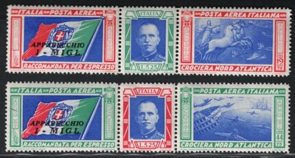 1933 Italia, Regno, Posta Aerea, # 51K/52K, Trittici Migl, MNH**