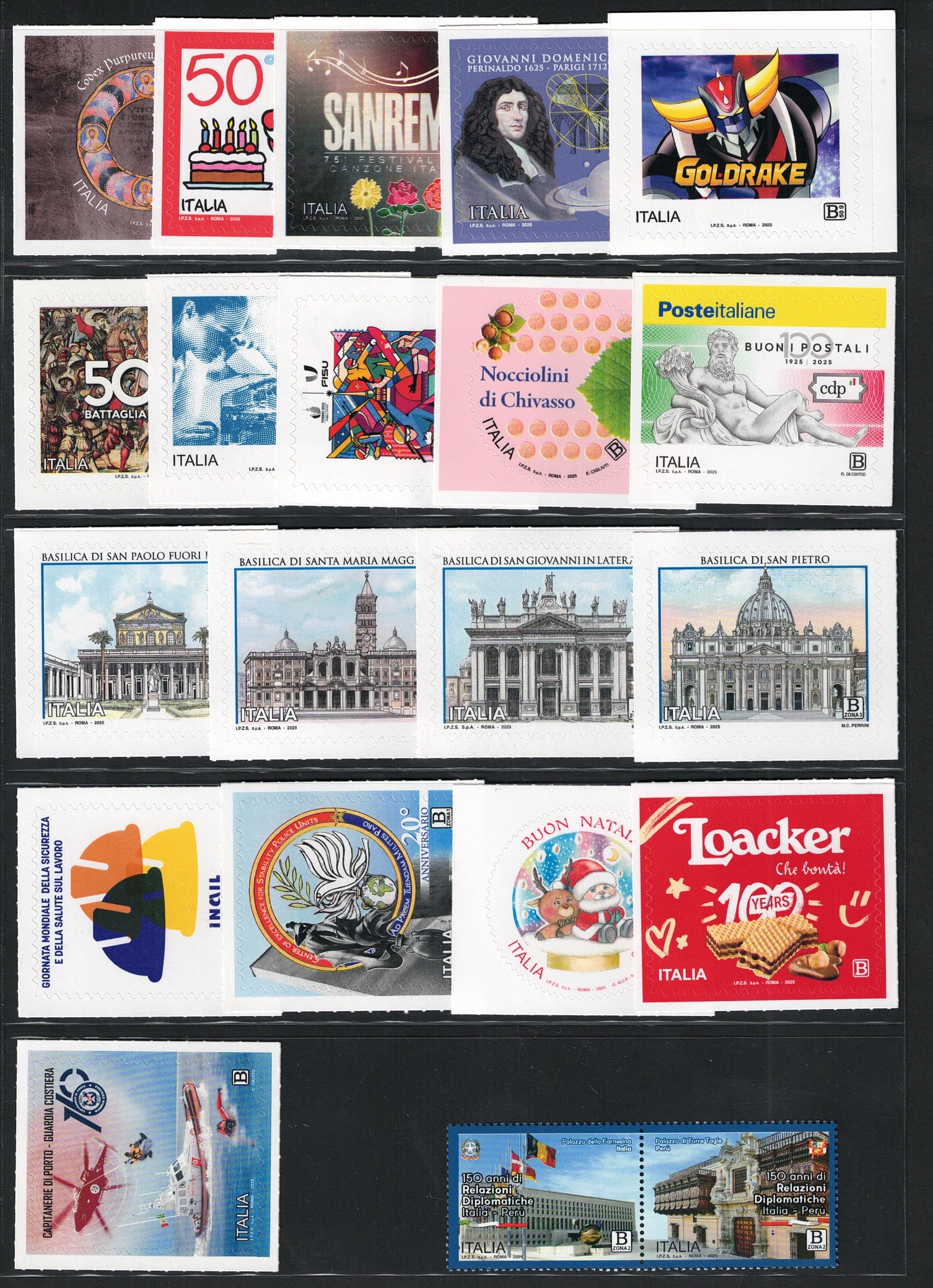 1 ita 2025 Italia, Repubblica, Annata Completa 129 valori + 5 Foglietti, MNH** - immagine 1