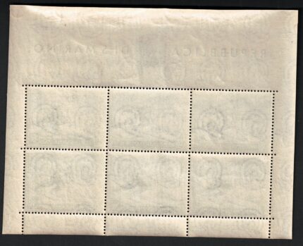 1953 SAN MARINO, Foglietto Sciatrice, # 15 - Senza Pieghe - MNH**