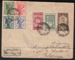1921 Italia, #116/18 + 119/22  Vittoria+Dante, Raccomandata, Usata