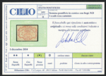 1852 Stato Pontificio, 1 Soldo rosa carminio # 11, Senza Gomma - immagine 3