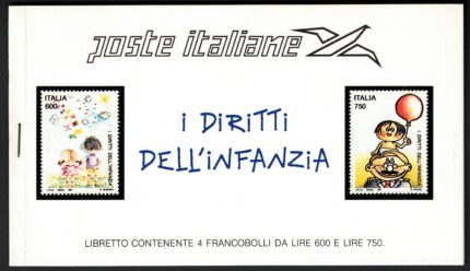 1991 Italia, Repubblica, Libretto Ricordo, Diritti Infanzia, LR 7, MNH**