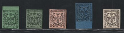 1852 Modena, # 7/11, Con punto dopo le cifre, MNH**