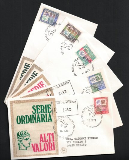 1978-79 Italia, Alti Valori Siracusana, Unificato # 1438/42, Usata