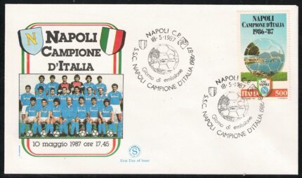 1987 Italia, Napoli Campione d'Italia 1986/87, Unificato # 1819, Usata