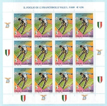 2000 Italia Repubblica, Minifoglio Lazio Campione, Catalogo Sassone # 2, MNH**