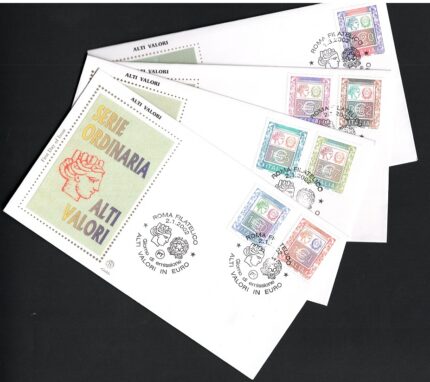 2002 Italia, Alti Valori Siracusana, Unificato # 2620/25+2644, Usata