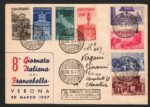 1946 Italia, Repubbliche Medioevali, # 566/73, su busta non viaggiata