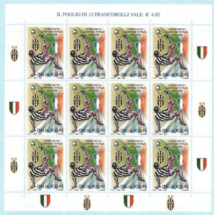 2002 Italia Repubblica, Minifoglio Juventus Campione, Sassone # 7, MNH**
