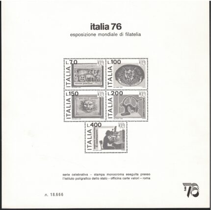 1976 Italia, Annata Completa 38 valori (compreso Bf Italia76 - C1) - MNH**