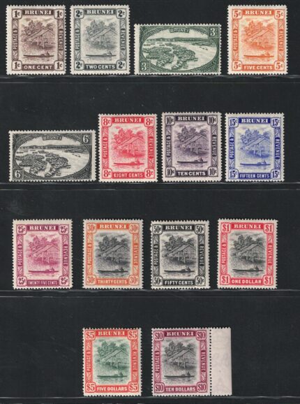 1947-51 Brunei, Stanley Gibbons n. 79/92, MNH**