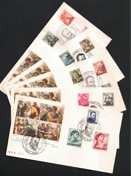 1961 Italia, Michelangiolesca #899-9175 Buste Primo Giorno, Usate
