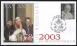 2003 Vaticano, Francobollo in argento € 2,58 # 1294, Usato FDC