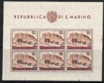 1951 San Marino, 300 Lire bruno Foglietto UPU #10, MNH**