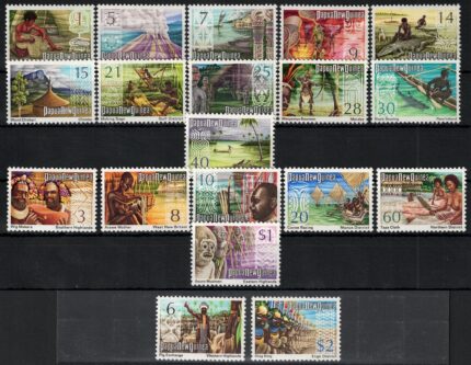 1973-74 PAPUA NEW GUINEA, Catalogo Yvert # 242-52+261-66+272-73, MNH**