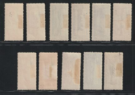 1935-36 Guatemala, Posta Aerea, Quetzal soprastampa verde, Yvert # 30-38A, MH*