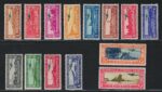 1935-36 Guatemala, Posta Aerea, Quetzal soprastampa verde, Yvert # 39-53, MH*