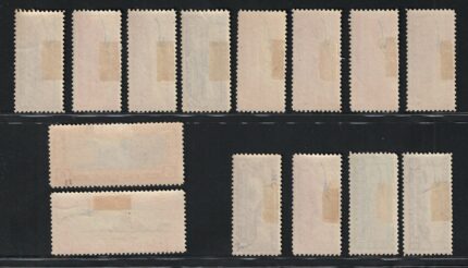 1935-36 Guatemala, Posta Aerea, Quetzal soprastampa verde, Yvert # 39-53, MH*