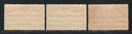 1940 Costa Rica, Posta Aerea Soprastampati Yvert # 44K-45-46, MH*