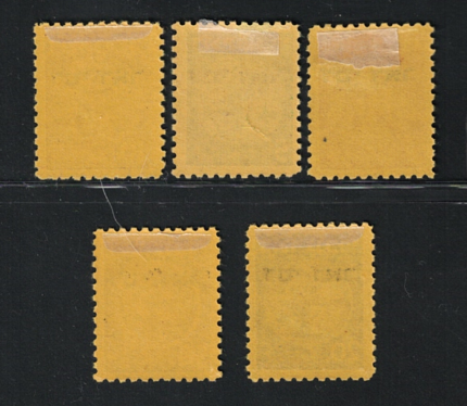 1948 ISRAELE, Segnatasse Monete Ebraiche, Soprastampati # 1/5, MH*