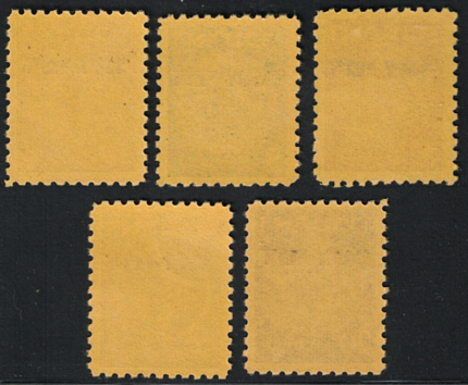 1948 ISRAELE, Segnatasse Monete Ebraiche, Soprastampati # 1/5, MNH**