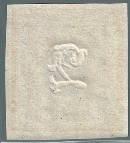 1852 Italia, Cifra in rilievo, 2 cent bistro # 10, MNH**