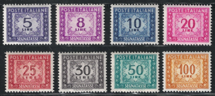 1955-81 Italia, Repubblica, Segnatasse # 111-19, Serie completa, MNH**