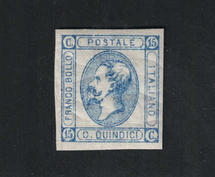 1863 Italia, Effige di Vittorio Emanuele II, # 12, stampa in litografia, MNH**