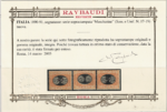 1890-91 Italia, Regno, Segnatasse dette Mscherine # 17-19, MNH** - immagine 3