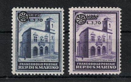 1934 SAN MARINO, Palazzetto della Posta , # 184/85, MNH**