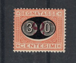 1890-91 Italia, Regno Segnatasse dette Mascherine # 19, 30 cent su 2 cent, MNH**