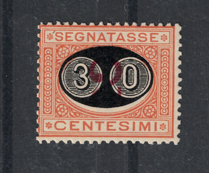 1890-91 Italia, Regno Segnatasse dette Mascherine # 19, 30 cent su 2 cent, MNH**