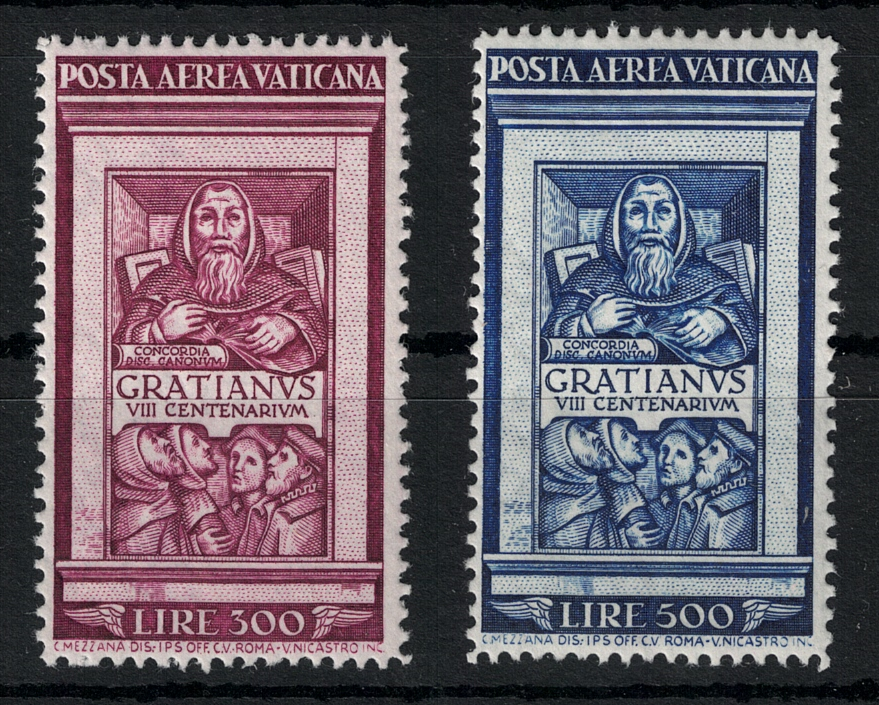 20 gra 1951 Vaticano, Posta Aerea, Monaco Graziano, MNH** - immagine 1