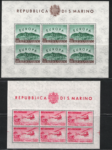1961 San Marino, Foglietti Elicottero + Europa # 21-22, MNH**
