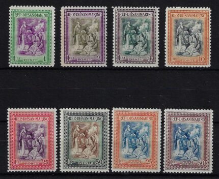 1947 San Marino, Alberoniana # 312/17 + Posta Aerea 73/74, MNH**