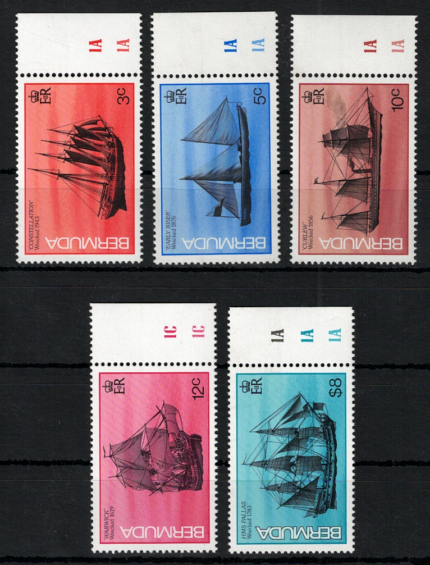 1986 Bermuda, Yvert # 471-75, Navi, MNH**